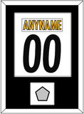 Pittsburgh Nameplate & Number (Back) Combined, With Super Bowl Jersey Patch - Road White - Single Mat 1