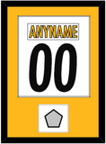 Pittsburgh Nameplate & Number (Back) Combined, With Super Bowl Jersey Patch - Road White - Single Mat 2