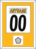 Pittsburgh Nameplate & Number (Back) Combined, With Super Bowl Jersey Patch - Road White - Single Mat 2