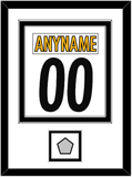 Pittsburgh Nameplate & Number (Back) Combined, With Super Bowl Jersey Patch - Road White - Double Mat 2