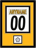 Pittsburgh Nameplate & Number (Back) Combined, With Super Bowl Jersey Patch - Road White - Double Mat 4