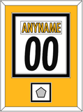 Pittsburgh Nameplate & Number (Back) Combined, With Super Bowl Jersey Patch - Road White - Double Mat 4