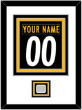 Pittsburgh Nameplate & Number (Back) Combined, With Super Bowl Jersey Patch - Home Black - Triple Mat 1
