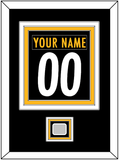 Pittsburgh Nameplate & Number (Back) Combined, With Super Bowl Jersey Patch - Home Black - Triple Mat 2