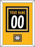 Pittsburgh Nameplate & Number (Back) Combined, With Super Bowl Jersey Patch - Home Black - Triple Mat 3