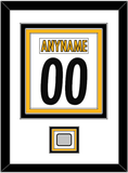 Pittsburgh Nameplate & Number (Back) Combined, With Super Bowl Jersey Patch - Road White - Triple Mat 1