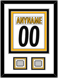 Pittsburgh Nameplate & Number (Back) Combined, With 2 Super Bowl Jersey Patches - Road White - Triple Mat 1