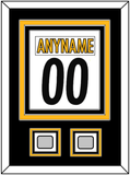 Pittsburgh Nameplate & Number (Back) Combined, With 2 Super Bowl Jersey Patches - Road White - Triple Mat 2