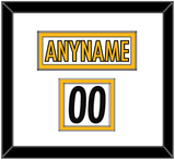Pittsburgh Nameplate & Number (Shoulder) - Road White - Double Mat 1