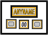 Pittsburgh Nameplate, Number (Shoulder), Super Bowl XL & XLIII Jersey Patches - Road White - Triple Mat 1