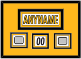 Pittsburgh Nameplate, Number (Shoulder), Super Bowl XL & XLIII Jersey Patches - Road White - Triple Mat 3