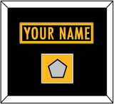 Pittsburgh Nameplate & Super Bowl Jersey Patch - Home Black - Single Mat 2