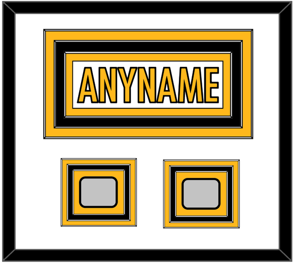 Pittsburgh Nameplate & Super Bowl XL & XLVII Jersey Patches - Road White - Triple Mat 3