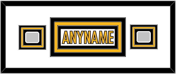 Pittsburgh Nameplate & Super Bowl XL & XLVII Jersey Patches - Road White - Triple Mat 2