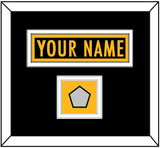 Pittsburgh Nameplate & Super Bowl Jersey Patch - Home Black - Double Mat 3