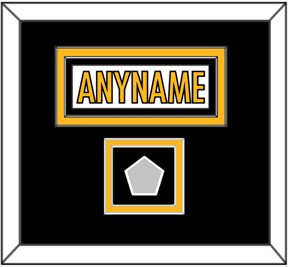 Pittsburgh Nameplate & Super Bowl Jersey Patch - Road White - Double Mat 3