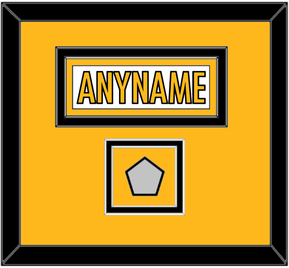 Pittsburgh Nameplate & Super Bowl Jersey Patch - Road White - Double Mat 4