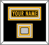 Pittsburgh Nameplate & Super Bowl Jersey Patch - Home Black - Triple Mat 1