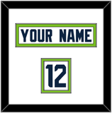 Seattle Nameplate & Number (Shoulder) - Road White - Double Mat 1