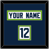 Seattle Nameplate & Number (Shoulder) - Road White - Double Mat 2