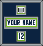 Seattle Nameplate, Number (Shoulder) & Super Bowl XLVIII Jersey Patch - Road White - Triple Mat 2