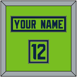 Seattle Nameplate & Number (Shoulder) - Alternate Green - Double Mat 3