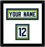 Seattle Nameplate & Number (Shoulder) - Road White - Triple Mat 1