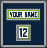 Seattle Nameplate & Number (Shoulder) - Road White - Triple Mat 2
