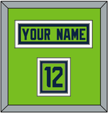 Seattle Nameplate & Number (Shoulder) - Alternate Green - Triple Mat 3