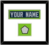 Seattle Nameplate & Super Bowl XLVIII Jersey Patch - Home Blue - Single Mat 1