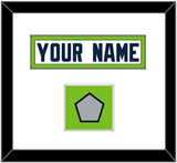 Seattle Nameplate & Super Bowl XLVIII Jersey Patch - Road White - Single Mat 1