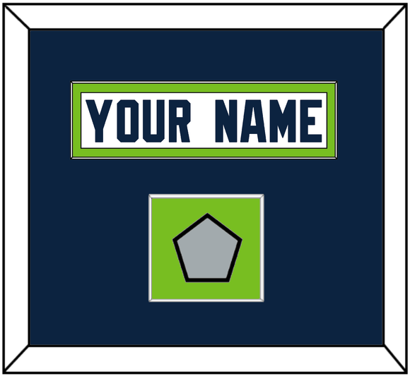 Seattle Nameplate & Super Bowl XLVIII Jersey Patch - Road White - Single Mat 2