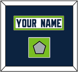 Seattle Nameplate & Super Bowl XLVIII Jersey Patch - Road White - Single Mat 2