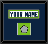 Seattle Nameplate & Super Bowl XLVIII Jersey Patch - Road White - Single Mat 2