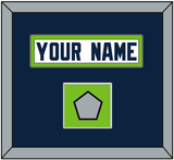 Seattle Nameplate & Super Bowl XLVIII Jersey Patch - Road White - Single Mat 2