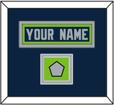 Seattle Nameplate & Super Bowl XLVIII Jersey Patch - Home Blue - Double Mat 4