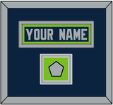 Seattle Nameplate & Super Bowl XLVIII Jersey Patch - Home Blue - Double Mat 4