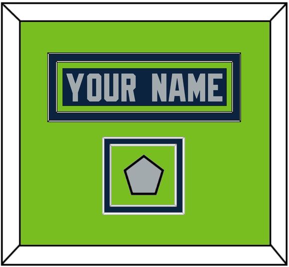 Seattle Nameplate & Super Bowl XLVIII Jersey Patch - Home Blue - Double Mat 5