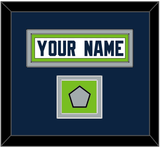 Seattle Nameplate & Super Bowl XLVIII Jersey Patch - Road White - Double Mat 3