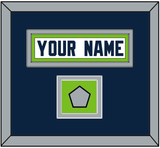 Seattle Nameplate & Super Bowl XLVIII Jersey Patch - Road White - Double Mat 3