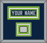 Seattle Nameplate & Super Bowl XLVIII Jersey Patch - Home Blue - Triple Mat 2