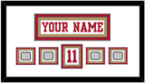 San Francisco Nameplate, Number (Shoulder) & 4 Super Bowl Jersey Patches - Road White - Triple Mat 2