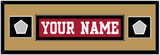San Francisco Nameplate & 2 Super Bowl Patches - Home Red - Single Mat 6