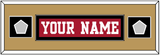 San Francisco Nameplate & 2 Super Bowl Patches - Home Red - Single Mat 6