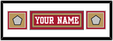 San Francisco Nameplate & 2 Super Bowl Patches - Home Red - Double Mat 2