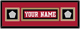 San Francisco Nameplate & 2 Super Bowl Patches - Home Red - Double Mat 6