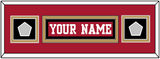 San Francisco Nameplate & 2 Super Bowl Patches - Home Red - Double Mat 6