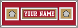 San Francisco Nameplate & 2 Super Bowl Patches - Home Red - Double Mat 8