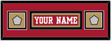 San Francisco Nameplate & 2 Super Bowl Patches - Home Red - Double Mat 10