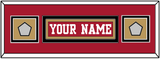 San Francisco Nameplate & 2 Super Bowl Patches - Home Red - Double Mat 10
